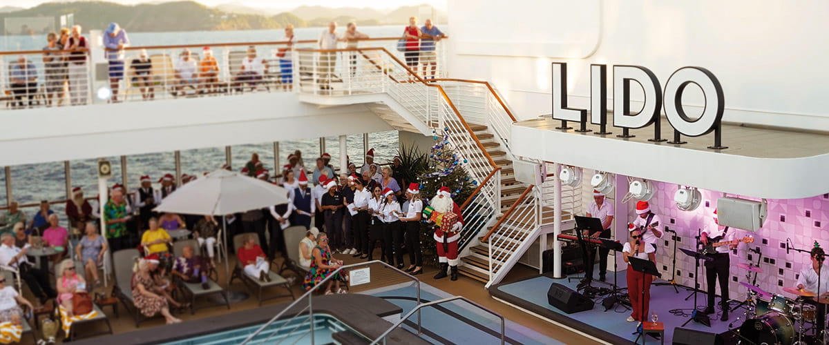 The sailaway from St Lucia on Spirit of Adventure